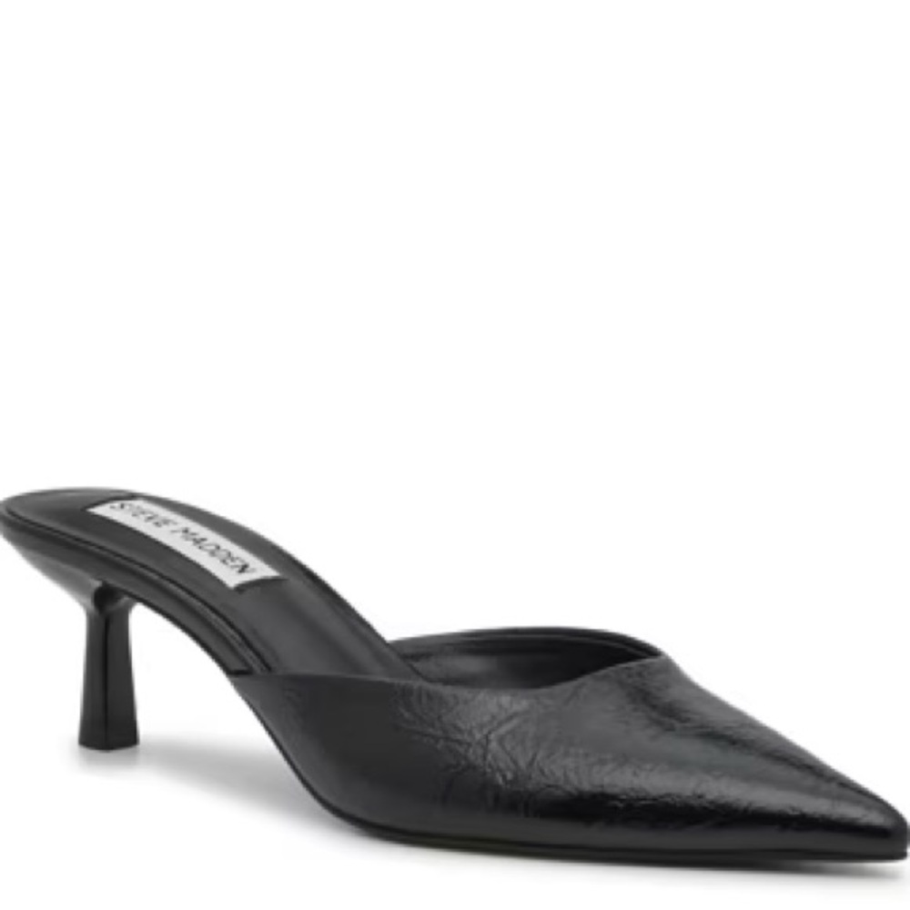 Steve Madden Elegant Black Pointed Mules